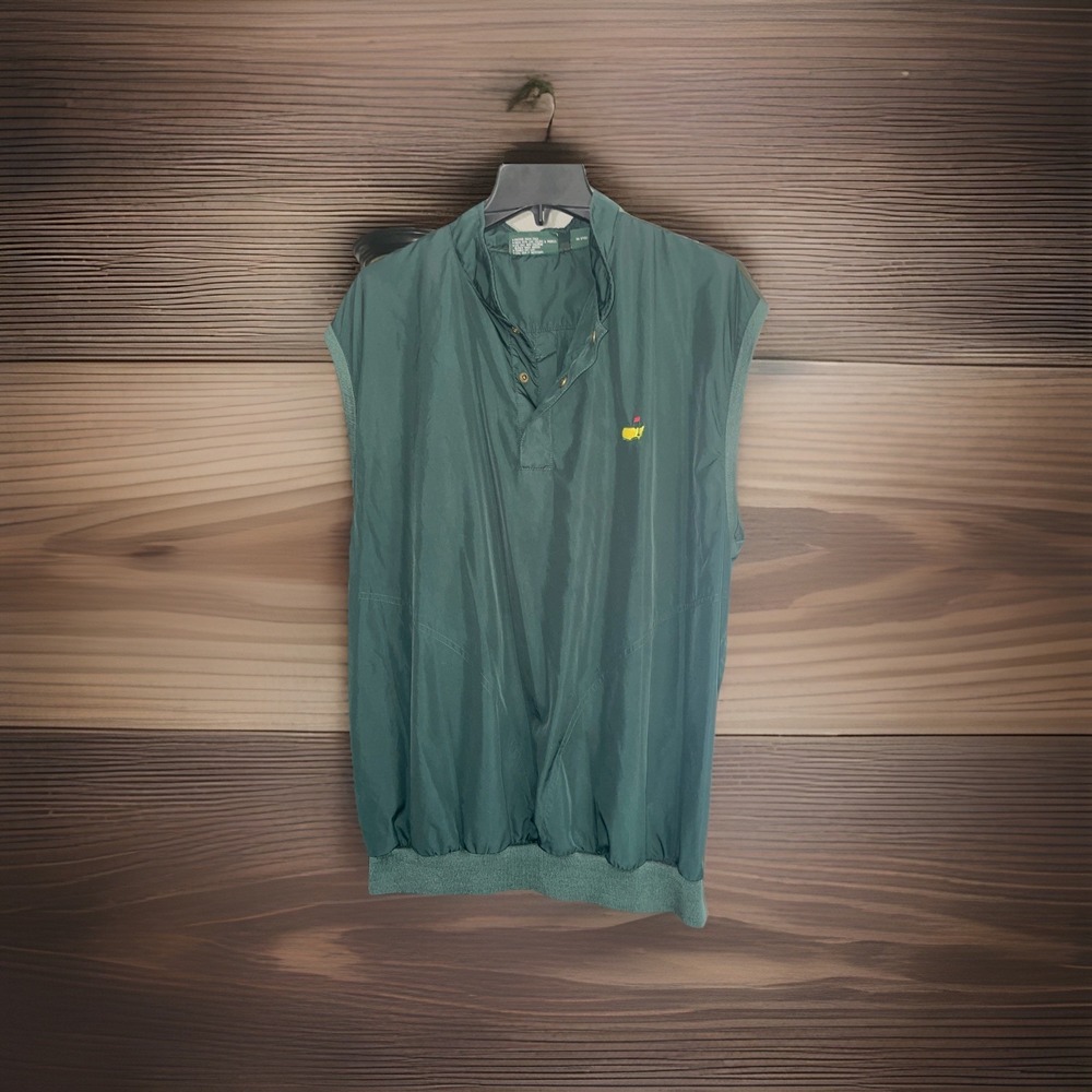 Masters Collection Men's XL Green Sleeveless Golf Vest Windbreaker